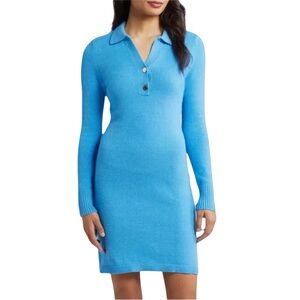 Lilly Pulitzer Lizona Luna Blue Long Sleeve Sweater Dress nwot